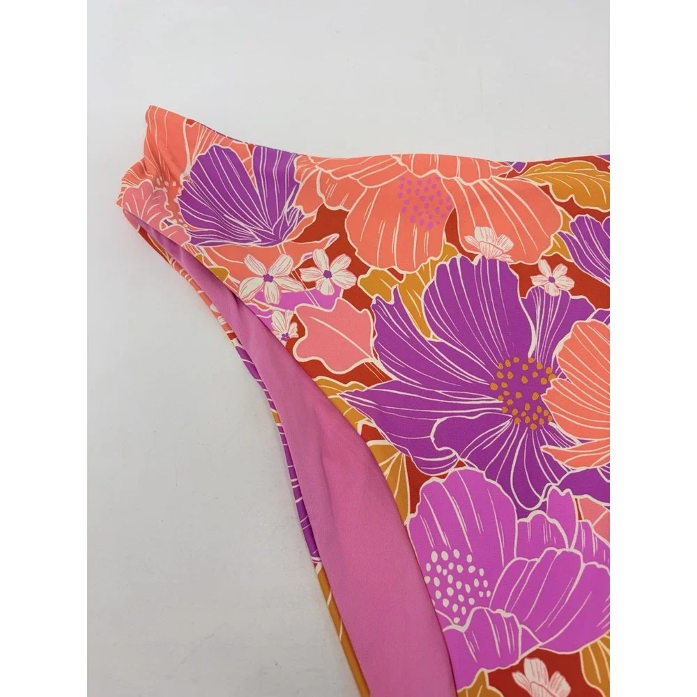 Roxy Juniors Size XL Bell Bottom Blooms High Waist Bikini Swim Bottoms‎ $44 419